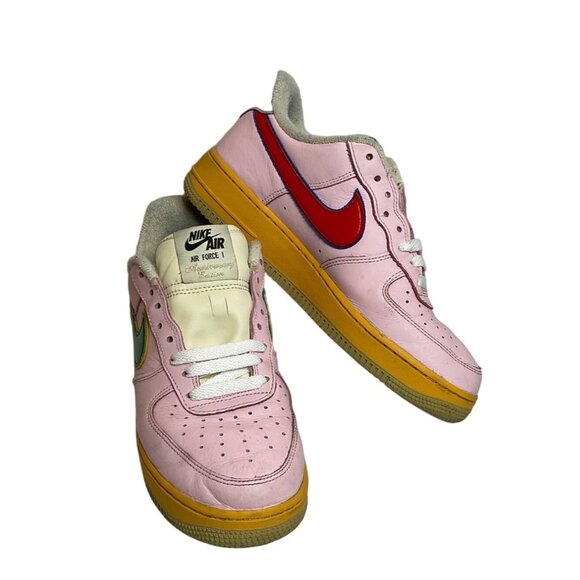 Nike Air Force 1 Low “Feel Free Let’s Talk” Multi-Colored Sneakers Pink Men’s 8 - Picture 2 of 14